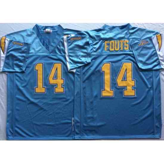Mitchell And Ness 1994 Chargers #14 Dan Fouts Blue Throwback Stitched NFL Jersey